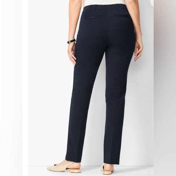 Talbots Refined Bi-Stretch Side-Zip Straight-Leg Curvy Fit Pants Size 16 Black - Picture 2 of 15